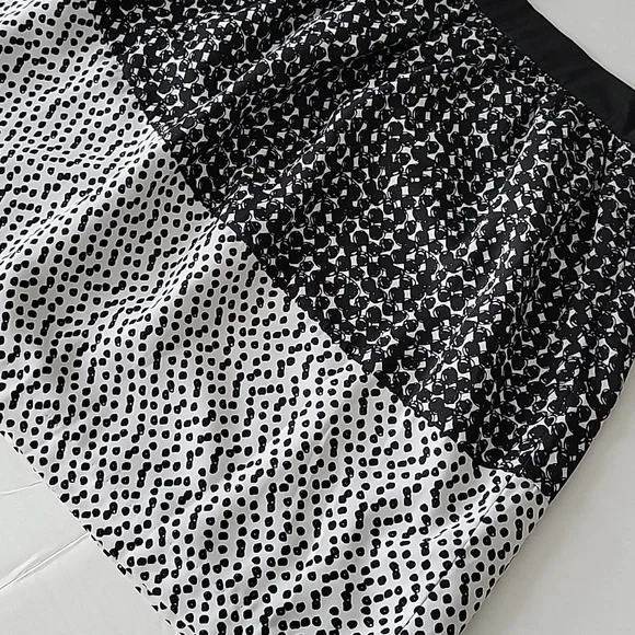 Kensie Bubble and Polka Dot Black and White Skirt - Picture 3 of 9